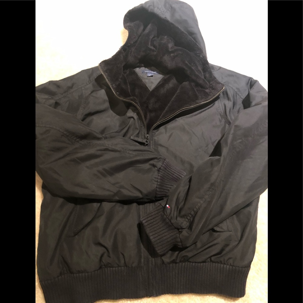 Tommy Hilfiger fleece hooded jacket size large